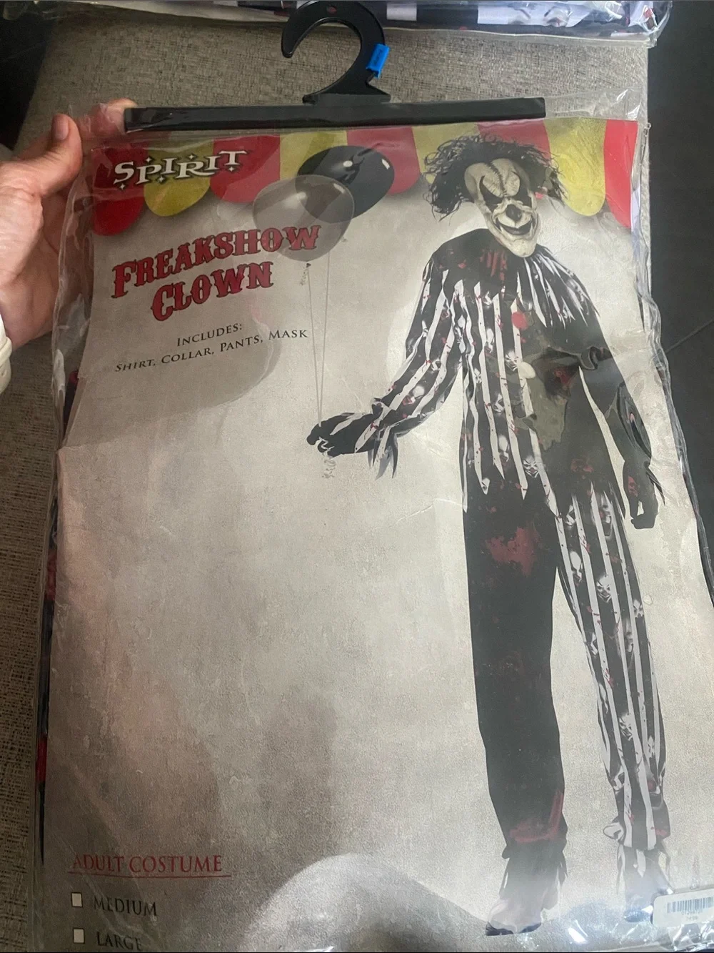 Spirit Kids' Freakshow Clown Costume - Black & White